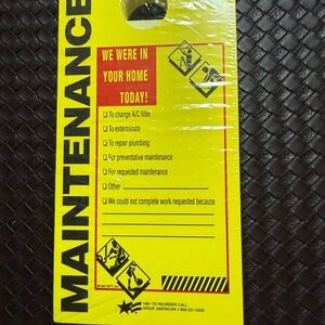 🧚🏻‍♀️ Double Sided Maintenance Door Tags For Landlord and Contractors